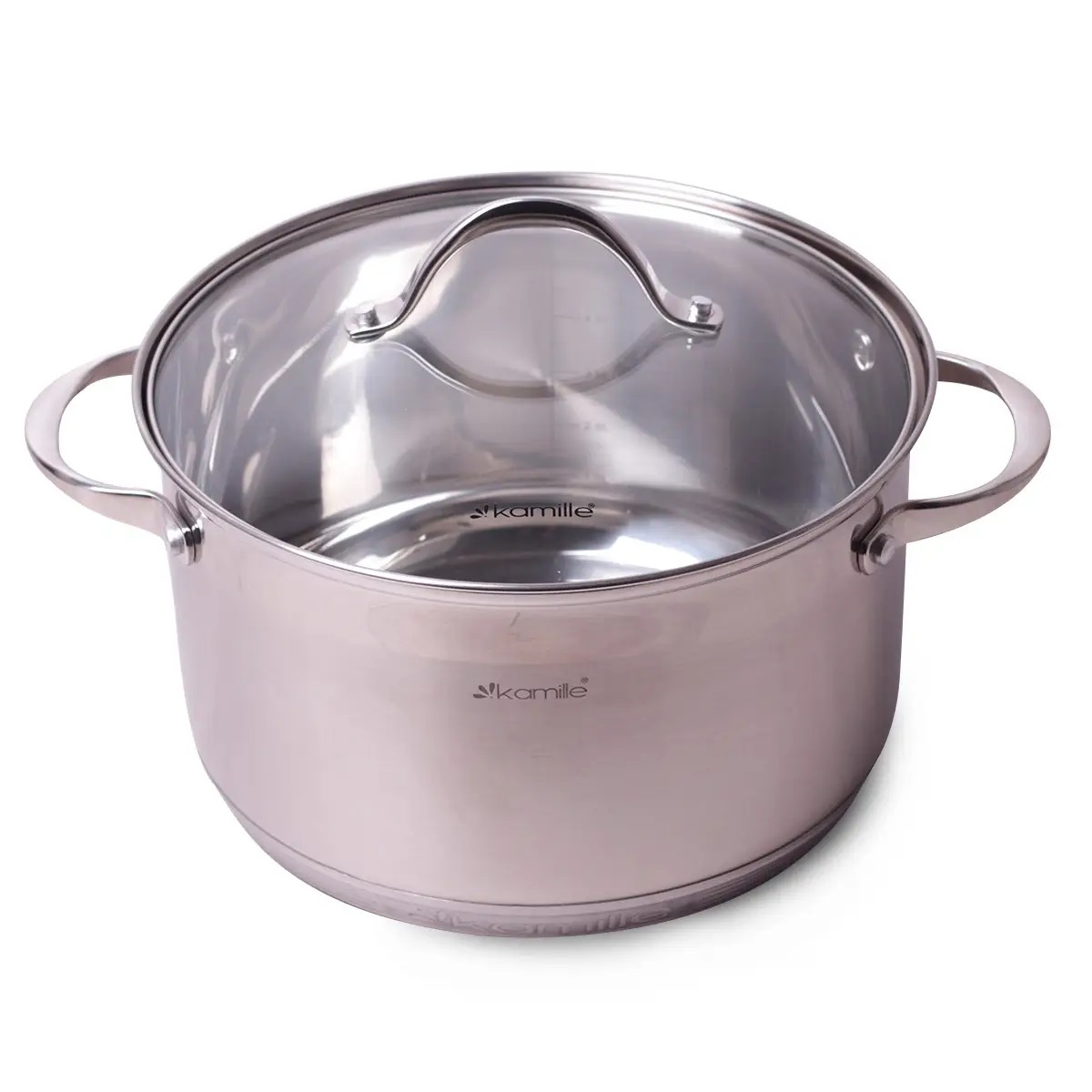 Каструля з кришкою Kamille 4.7 л з нержавіючої сталі (KM-4722S)